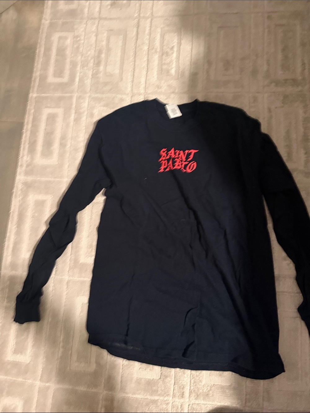 Kanye West Long Sleeve Tee with Red Saint Pablo Graphic